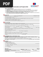 SBAR Communication Tool and Progress Note