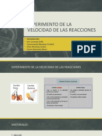 Experimento de La Velocidad de Las Reacciones