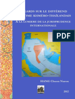 Regards Sur Le Différend Maritime Khmero-Thailandais A La Lumiere de La Jurisprudence Internationale 2012
