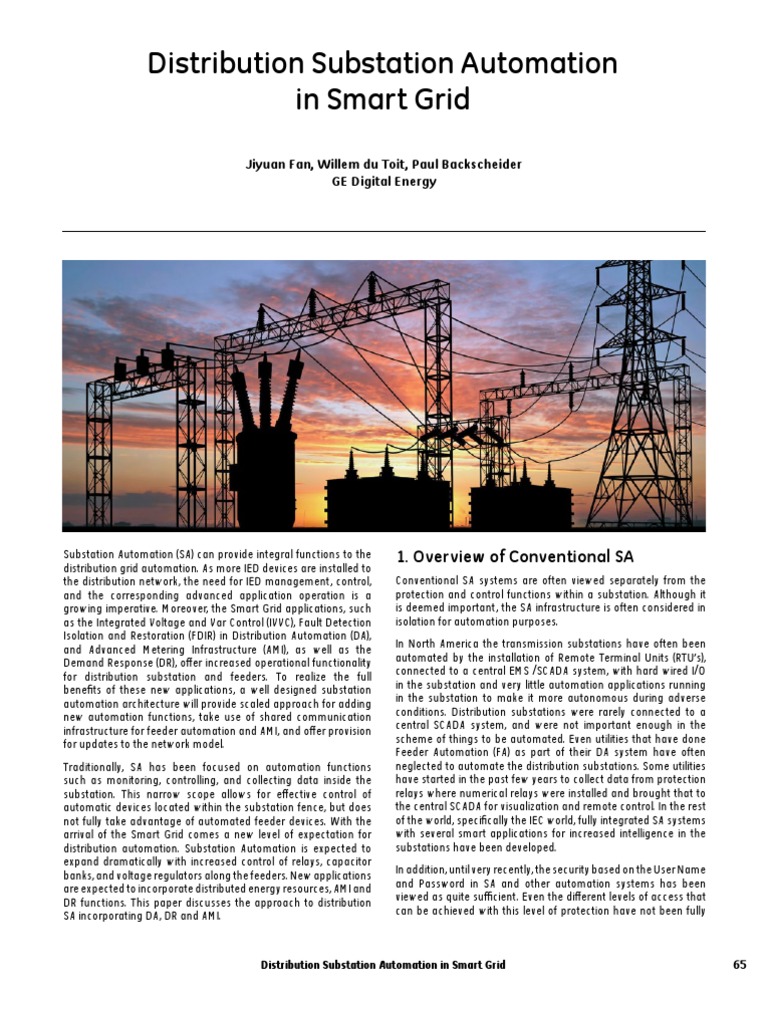 Smart Grid Substation Automation | PDF
