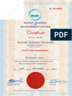 Project Risk Management Certificate Watdec