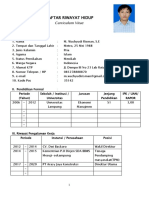 Daftar Riwayat Hidup: Curriculum Vitae