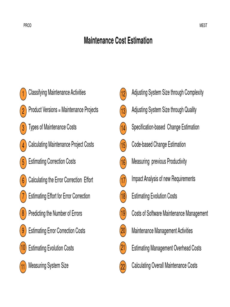 Maintenance Cost Estimation Guide | PDF | Class (Computer Programming ...