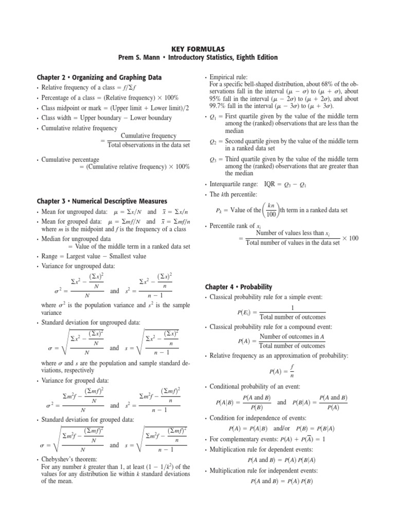 Prem S. Mann - Introductory Statistics, Eighth Edition:) To, About 2 ...