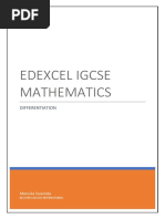 Edexcel Igcse Mathematics: Differentiation