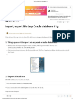 Import, Export File DMP Oracle Database 11g