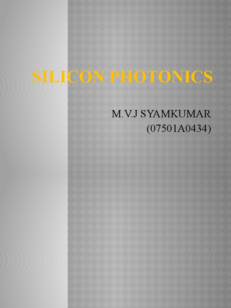 Silicon Photonics | PDF