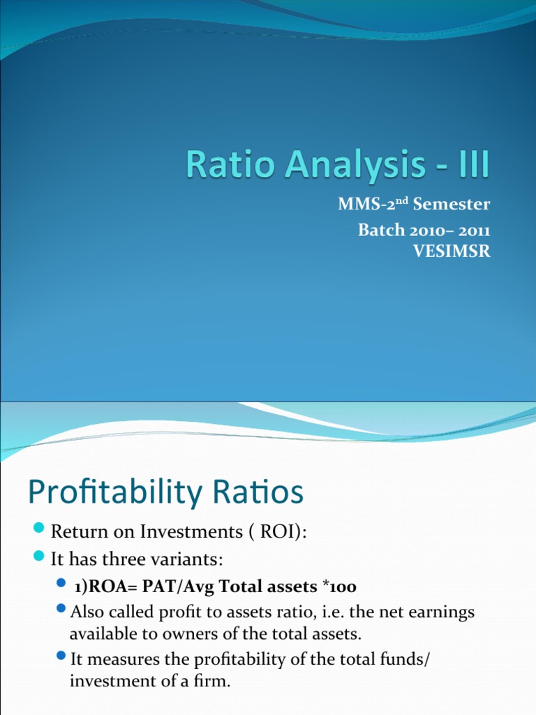 Profitability Ratios Overview | PDF | Dividend | Equity (Finance)