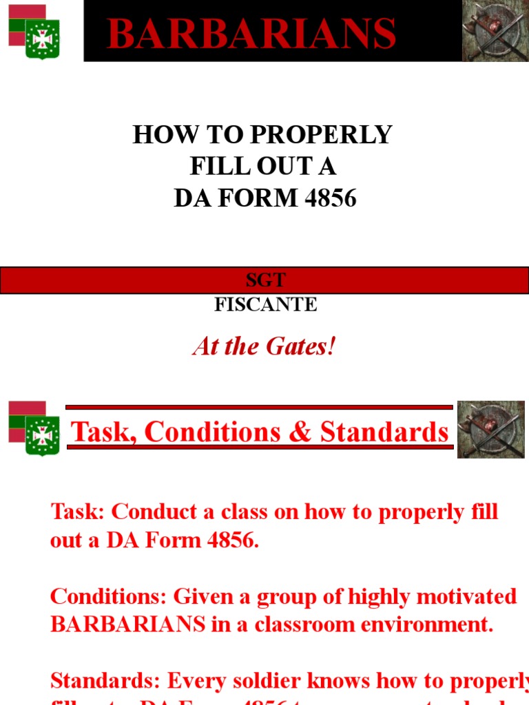 Filling Out DA Form 4856: A Guide | PDF | Human Nature | Psychological ...