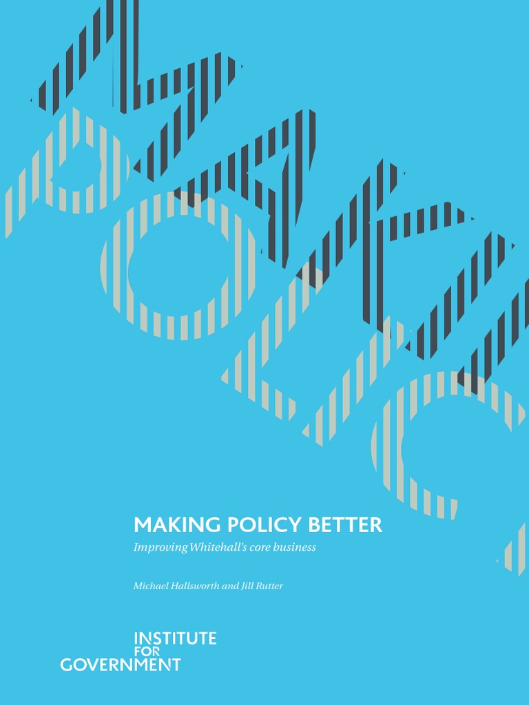 Making Policy Better | PDF | Policy | Goal