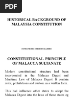 Historical Background of Malaysian Constitution