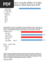 Write A Program To Swap The Nibbles of 10 Data Stored in The Memory Which Starts From 2000