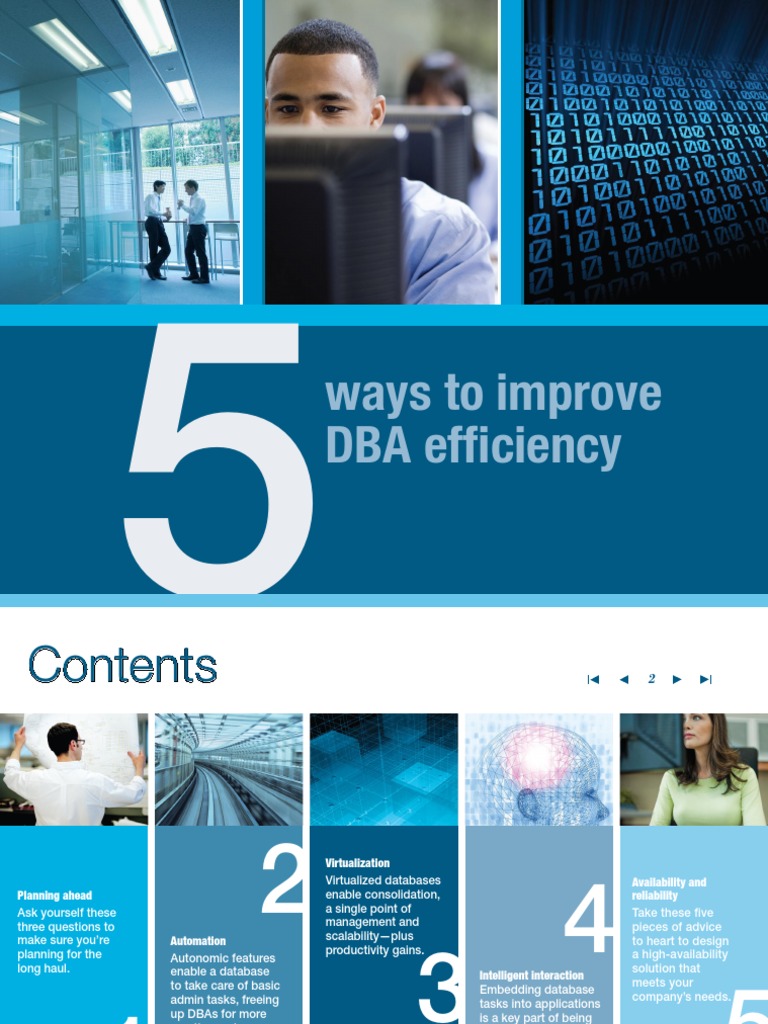 Ways To Improve DBA Efficiency | PDF | Ibm Db2 | Scalability