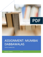 Service Marketing Assignment - Mumbai Dabbawala - Siddesh Ganesh