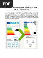 Noile etichete energetice ale UE aplicabile de la 1 martie 2021