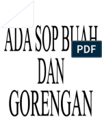 Ada Sop Buah Dan Gorengan