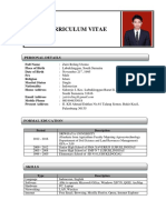 CV Zairi Reling Utomo's Curriculum Vitae Summary