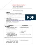 Shepherdville College: Detailed Lesson Plan in English I. Objectives