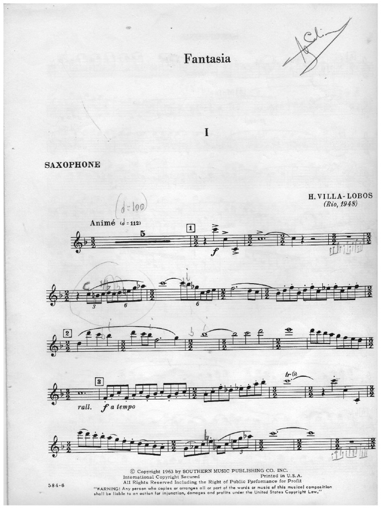 Villa lobos fantasia saxophone deals
