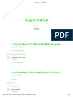 Subject Final Test (English Grammar
