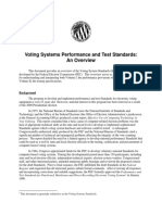 Voting Systems Performance and Test Standards: An Overview: Background