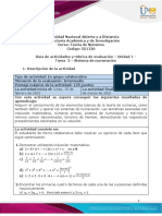 Guia de actividades y Rúbrica de evaluación - Unidad 1 - Tarea 2 - Sistema de numeración