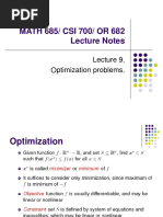 MATH 685/ CSI 700/ OR 682 Lecture Notes: Optimization Problems