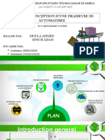 Etude Et Conception D'Une Fraiseuse 3D Automatisee: Moula Ahmed