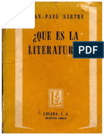 ¿Qué Es La Literatura ¿– Jean-Paul Sartre