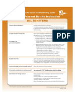 Oil Igniters: Flame Present But No Indication