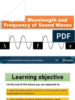 Speed Wavelength Frequency of Sound Waves