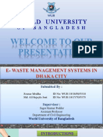 E Waste Management Systems in Dhaka City Final Presentation