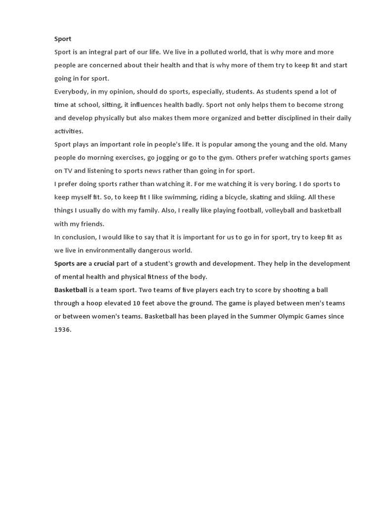 Importance of Sports in Student Life | PDF | Wellness | Lifestyle