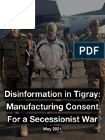 Disinformation in Tigray: Manufacturing Consent For A Secessionist War