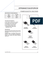 STPS3045CT/CG/CP/CPI/CW Power Schottky Rectifier Spec Sheet