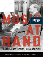 Oxford Studies in Music Theory de Souza, Jonathan Music at Hand