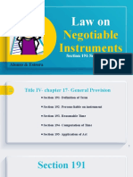 Law On: Negotiable Instruments