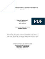 Camargo-Reginfo-Serrato (2006) Propuesta Estructurar Gestion Conocimiento en Una Pyme