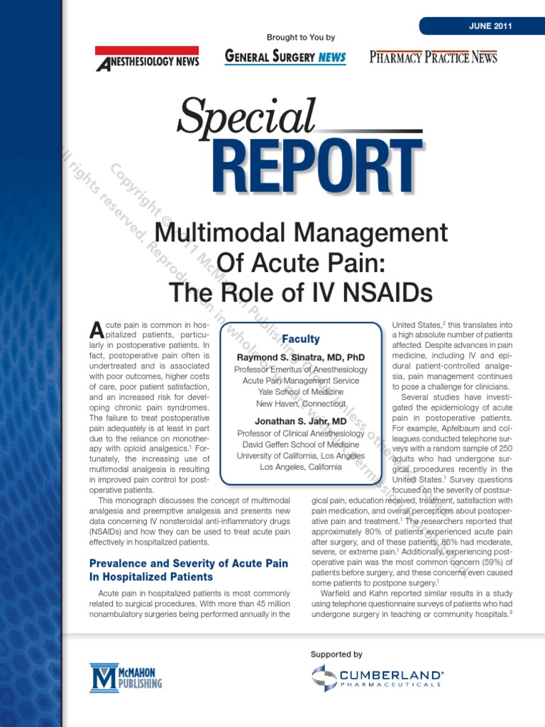 Multimodal Manag Acute Pain | PDF | Nonsteroidal Anti Inflammatory Drug ...