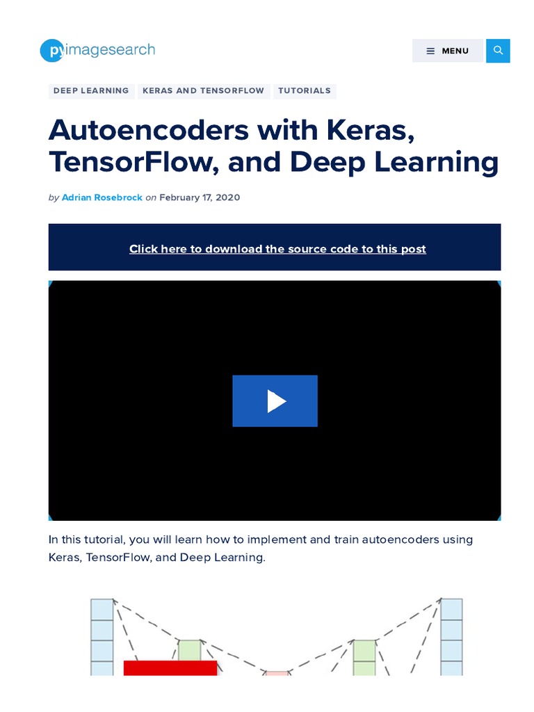 Autoencoders With Keras, Tensorflow, and Deep Learning: Click Here To ...