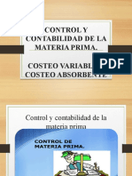 Control y Contabilidad de La Materia Prima