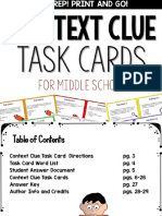 Context Clues For Middle School Task Cards