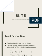 Unit 5: Curve Fitting and Method of Least Squares