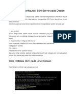 Instalasi Dan Konfigurasi SSH Server Pada Debian