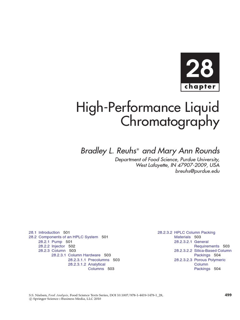 High Performance Liquid Chromatography | PDF | High Performance Liquid ...