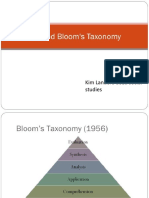 Revised Blooms Taxonomy by Kim Landero