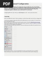 Mikrotik Manual Configuration