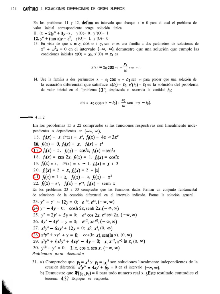 Ejercicios Pdf Ecuaciones Diferenciales Ecuaciones