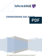 Cronograma das Aulas de Informática da MG Informátic@