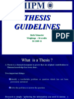 Thesis Guidelines SS 2009-11